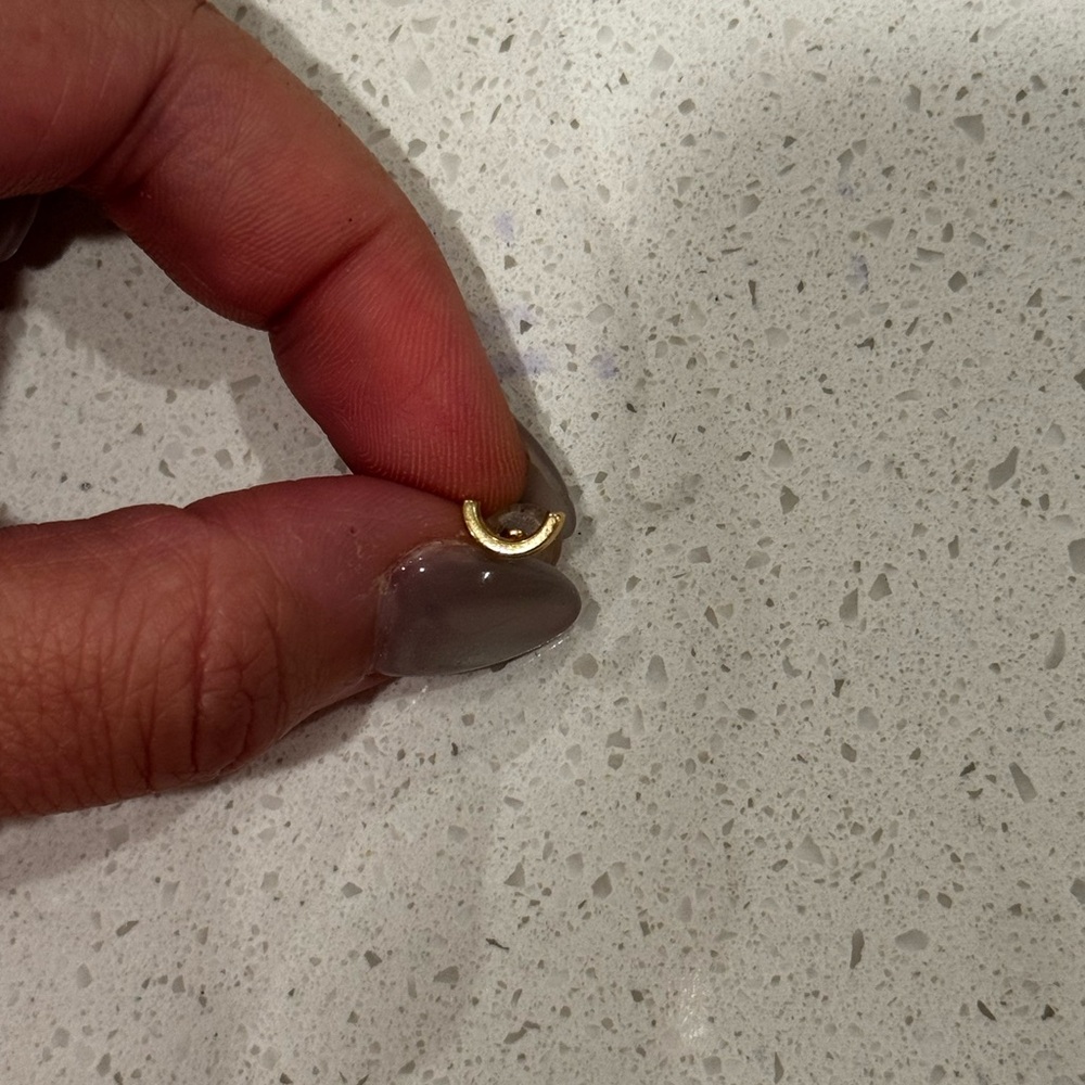 Solid Gold Moon Shaped Earrings - image 4